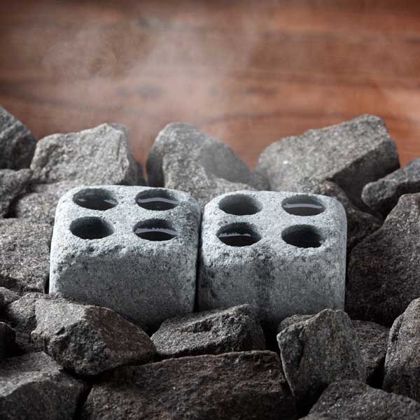 Steam Stones for Sauna Natural Heat-Retaining Rocks 2-Piece Box
