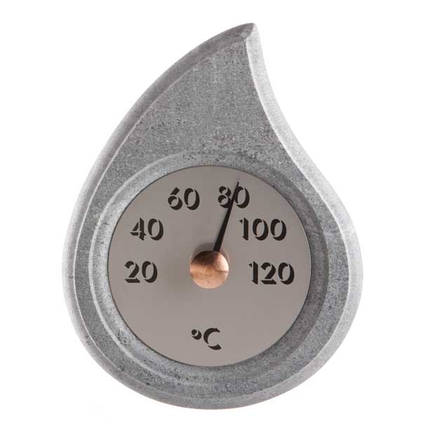 Pisarainen Soapstone Sauna Thermometer Celsius Scale Solid Stone Face