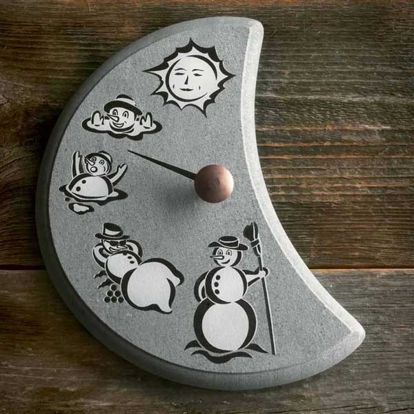 LUMIUKKO Snowman Soapstone Sauna Thermometer Hygrometer Durable Design