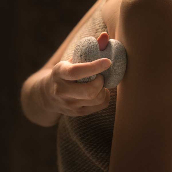 SAUNAJOY Heated Massage Stone Set for Sauna Hot Stone Therapy