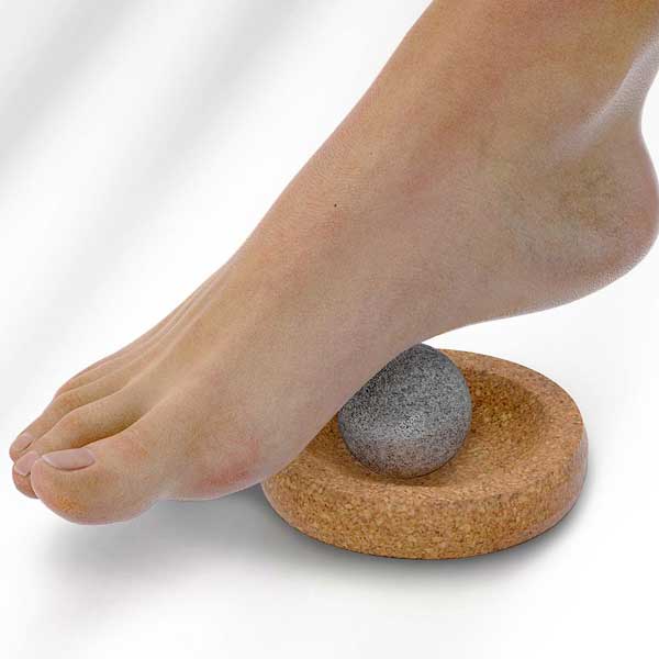 Mini SoleJoy Wooden Foot Massage Roller with Cork Base