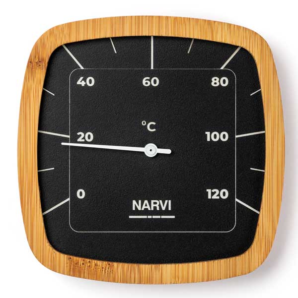 Narvi Black Celsius Sauna Thermometer