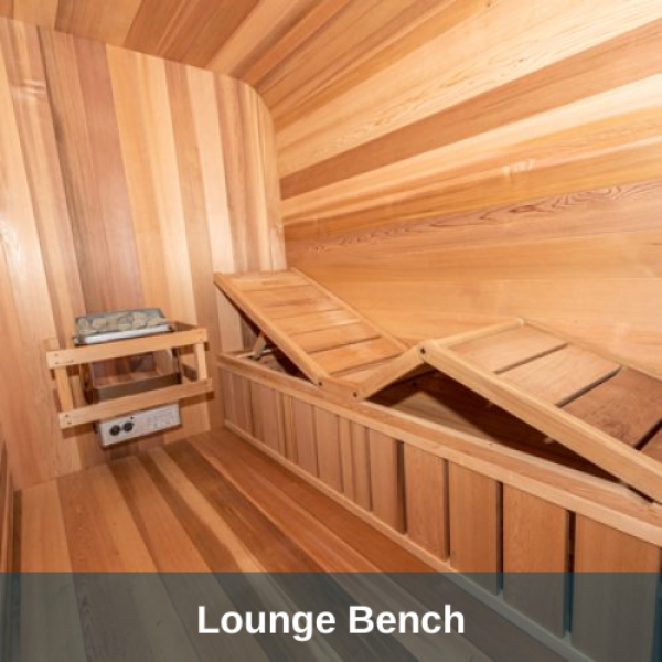 Luxury Outdoor Luna Cedar Sauna: 6-Person Round Barrel Design with Tempered Glass