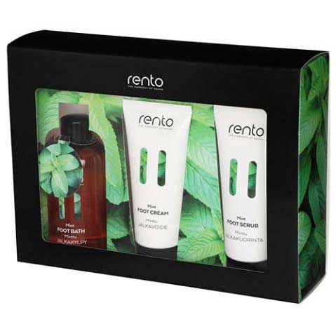 Rento Sauna Foot Care Set Birch Brush Pumice Stone Soap