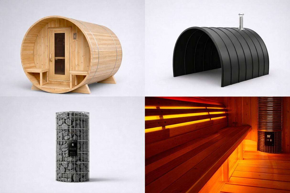 Solid Cedar Barrel Sauna – Traditional Canadian Craftsmanship