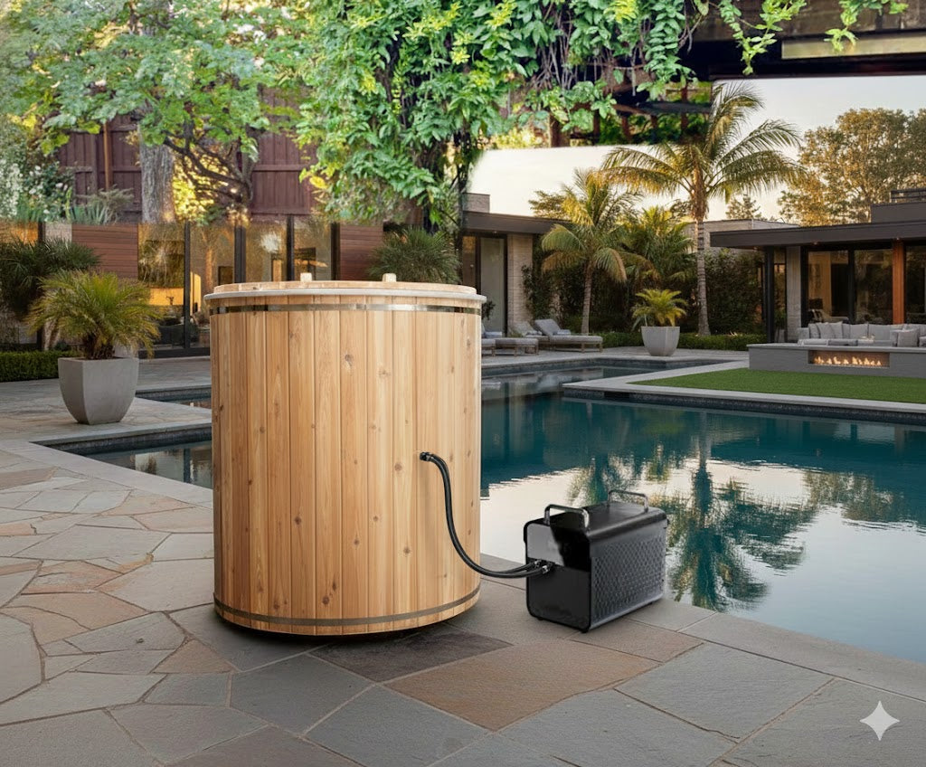 Solid Cedar Cold Plunge Tub – Handcrafted Canadian Cold Therapy