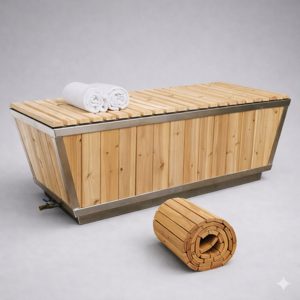 Solid Cedar Cold Plunge Tub – High-Performance Recovery Design