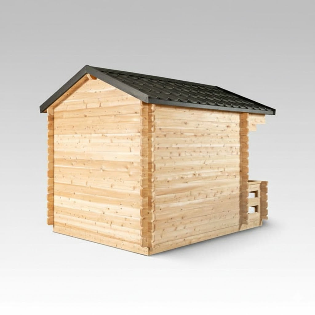 Solid Cedar Georgian Cabin Sauna – Custom-Crafted Outdoor Retreat
