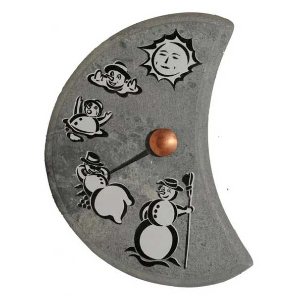 LUMIUKKO Snowman Soapstone Sauna Thermometer Hygrometer Durable Design