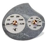 Maininki Sauna Thermometer Hygrometer Dual-Scale Wall-Mount Pine Analog Gauge