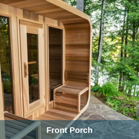 Luxury Outdoor Luna Cedar Sauna: 6-Person Round Barrel Design with Tempered Glass