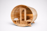 Solid Cedar Serenity Barrel Sauna – Handcrafted Outdoor Wellness