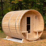 Solid Cedar Barrel Sauna – Traditional Canadian Craftsmanship