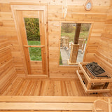 Solid Eastern White Cedar Luna Outdoor Sauna – 2–3 Person Custom Craft