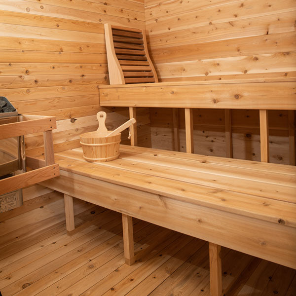 Solid Eastern White Cedar Luna Outdoor Sauna – 2–3 Person Custom Craft