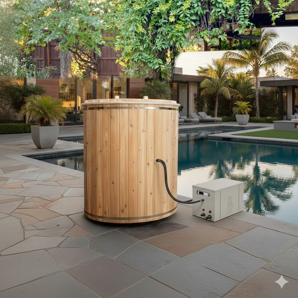 Solid Cedar Cold Plunge Tub – Handcrafted Canadian Cold Therapy