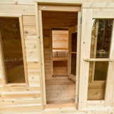 Solid Cedar Georgian Cabin Sauna with Changeroom – Custom Outdoor Spa
