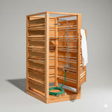 Solid Clear Cedar Outdoor Shower – Handcrafted Spa-Style Rinse Station