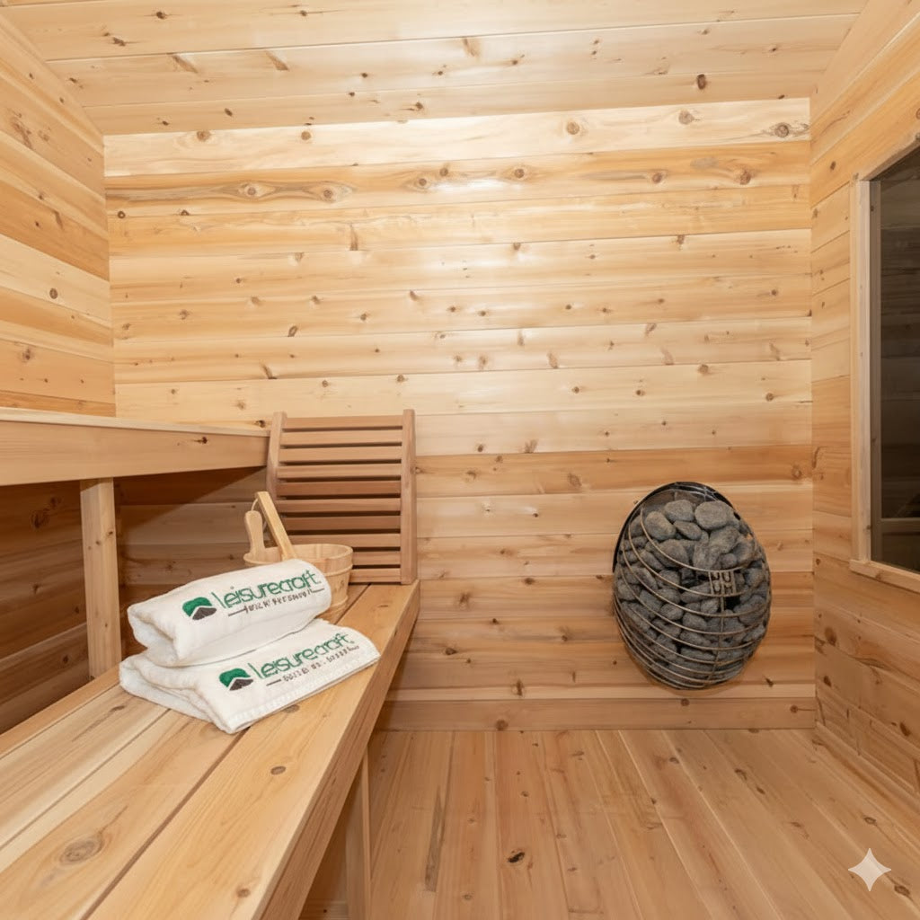 Solid Cedar Georgian Cabin Sauna – Custom-Crafted Outdoor Retreat