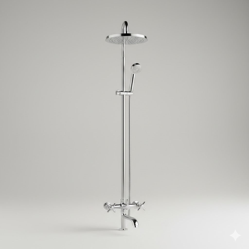 Solid Clear Cedar Outdoor Shower – Handcrafted Spa-Style Rinse Station