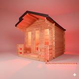 Solid Cedar Georgian Cabin Sauna – Custom-Crafted Outdoor Retreat