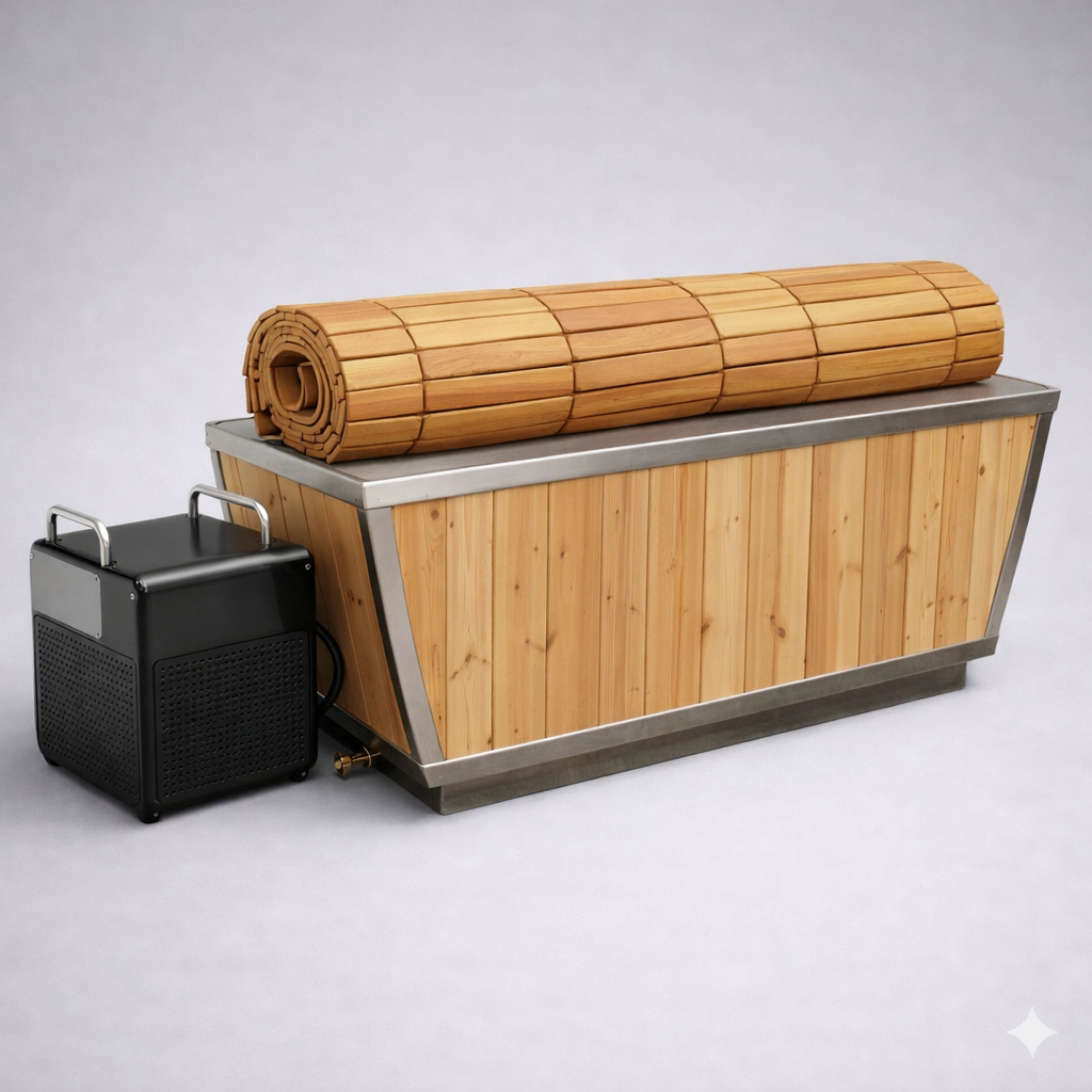 Solid Cedar Cold Plunge Tub – High-Performance Recovery Design