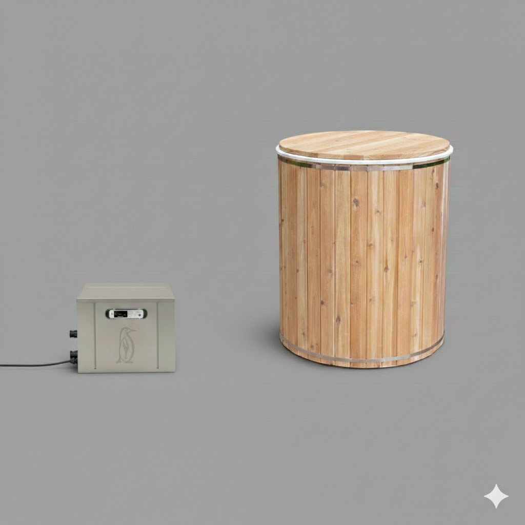 Solid Cedar Cold Plunge Tub – Handcrafted Canadian Cold Therapy