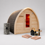 Solid Cedar MiniPOD Outdoor Sauna – Compact Handcrafted Design