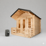 Solid Cedar Georgian Cabin Sauna – Custom-Crafted Outdoor Retreat