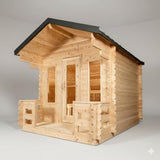 Solid Cedar Georgian Cabin Sauna – Custom-Crafted Outdoor Retreat