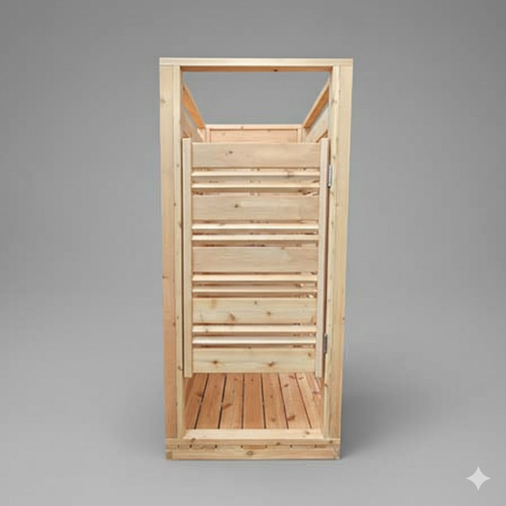 Cloudburst Knotty Red Cedar Outdoor Shower
