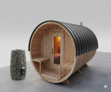 Solid Cedar Barrel Sauna – Traditional Canadian Craftsmanship