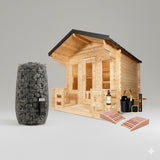 Solid Cedar Georgian Cabin Sauna – Custom-Crafted Outdoor Retreat