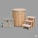 Solid Cedar Cold Plunge Tub – Handcrafted Canadian Cold Therapy