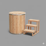 Solid Cedar Cold Plunge Tub – Handcrafted Canadian Cold Therapy