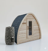Solid Cedar MiniPOD Outdoor Sauna – Compact Handcrafted Design