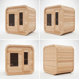 Solid Eastern White Cedar Luna Outdoor Sauna – 2–3 Person Custom Craft