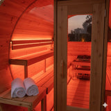 Solid Cedar Barrel Sauna – Traditional Canadian Craftsmanship
