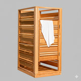 Solid Clear Cedar Outdoor Shower – Handcrafted Spa-Style Rinse Station